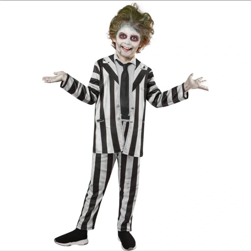 Beetlejuice Child Halloween Costume Sz medium